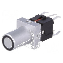 Comutator tastatură Poz: 2 SPST-NO 0,05A/12VDC argintie cu LED | Electronic-mag.ro | Componente Electronice