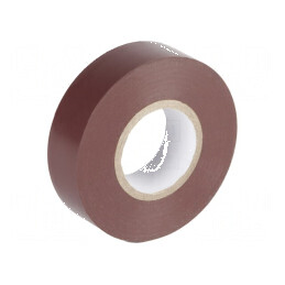 Bandă electroizolantă PVC 19mm x 20m, grosime 0,13mm, maro | Electronic-mag.ro | Componente Electronice