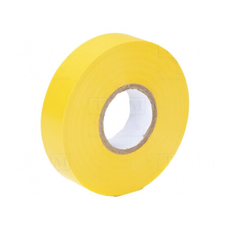 Bandă electroizolantă galbenă 19mm x 20m, grosime 0,13mm, 0÷40°C | Electronic-mag.ro | Componente Electronice