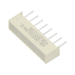 Afișaj LED roșu cu lentilă albă difuză λd: 630nm 200-370mcd | Electronic-mag.ro | Componente Electronice