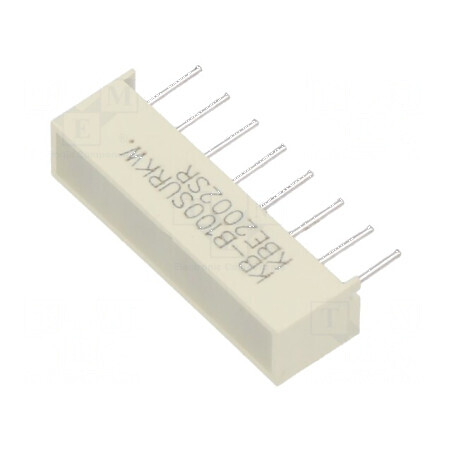 Afișaj LED roșu cu lentilă albă difuză λd: 630nm 200-370mcd | Electronic-mag.ro | Componente Electronice