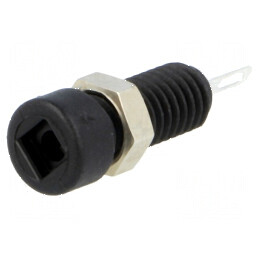 Conector banană 2mm soclu 6A negru 21mm 930308100 | Electronic-mag.ro | Componente Electronice