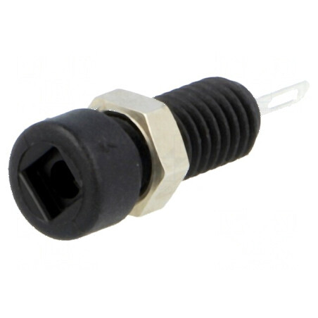 Conector banană 2mm soclu 6A negru 21mm 930308100 | Electronic-mag.ro | Componente Electronice