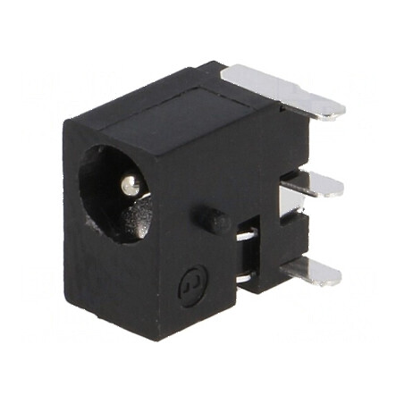 Conector alimentare DC soclu tată 3,4/1,4mm pentru PCB THT | Electronic-mag.ro | Componente Electronice