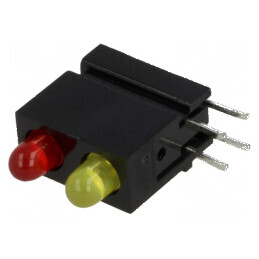 LED 3mm Roșie/Galbenă 20mA 60° - Carcasă diodă 2 bucati | Electronic-mag.ro | Componente Electronice