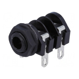 Conector Jack 6,3mm soclu mamă mono cu întrerupător dublu | Electronic-mag.ro | Componente Electronice