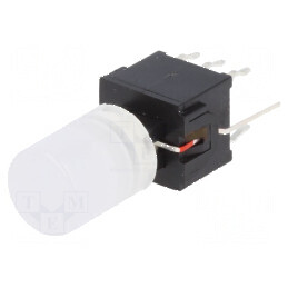 Microîntrerupător TACT DPDT 0,1A/30VDC THT fără roşie | Electronic-mag.ro | Componente Electronice