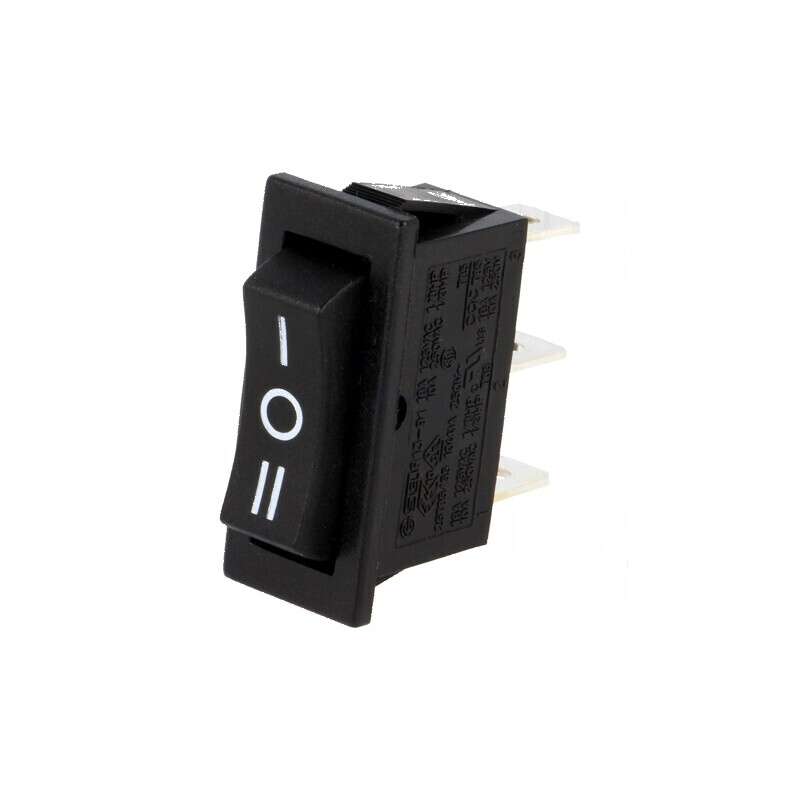 Rocker SP3T 3 Pozitii ON-OFF-ON 10A/250VAC Negru | Electronic-mag.ro | Componente Electronice Rocker SP3T 3 Pozitii ON-OFF-ON 10A/250VAC Negru | Electronic-mag.ro | Componente Electronice