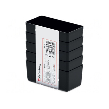 Cuvă neagră 55x110mm 5buc KBS115 UNITE BOX | Electronic-mag.ro | Componente Electronice