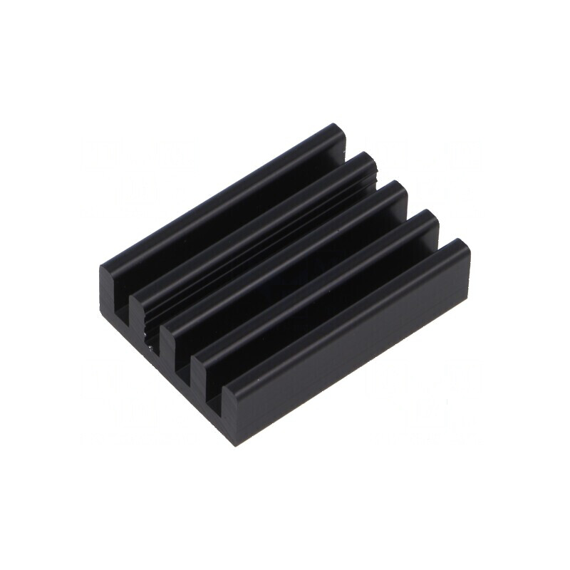 Radiator extrudat cu aripioare negru 37,5mm x 27mm x 10mm | Electronic-mag.ro | Componente Electronice