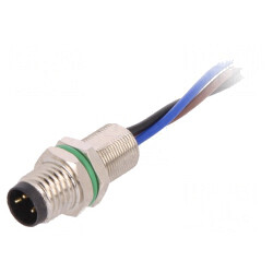 Conector M8 Tată 3 Pin pentru Montare pe Panou cu Piuliță din Spate | Electronic-mag.ro | Componente Electronice