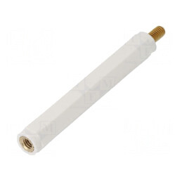 Bucșă izolantă M4 60mm UL94V-2 poliamidă | Electronic-mag.ro | Componente Electronice