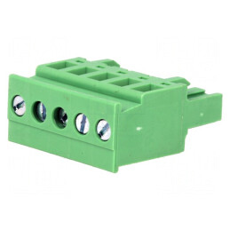 Regletă de conexiuni deconectabilă 5,08mm, 5 piste, unghi | Electronic-mag.ro | Componente Electronice