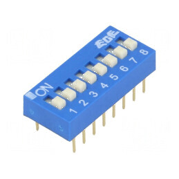Comutator DIP-SWITCH 8 Secțiuni ON-OFF 0,025A 24VDC | Electronic-mag.ro | Componente Electronice