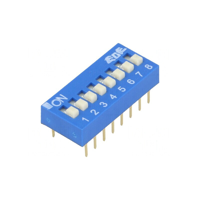 Comutator DIP-SWITCH 8 Secțiuni ON-OFF 0,025A 24VDC | Electronic-mag.ro | Componente Electronice Comutator DIP-SWITCH 8 Secțiuni ON-OFF 0,025A 24VDC | Electronic-mag.ro | Componente Electronice