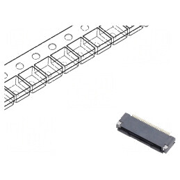 Conector FFC/FPC orizontal 30 pini ZIF contacte inferioare | Electronic-mag.ro | Componente Electronice