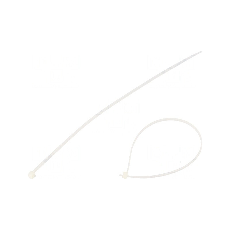 Colier strângere poliamidă naturală 200mm x 2,5mm | Electronic-mag.ro | Componente Electronice