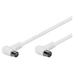 Cablu coaxial alb 1,5m 75Ω | Electronic-mag.ro | Componente Electronice