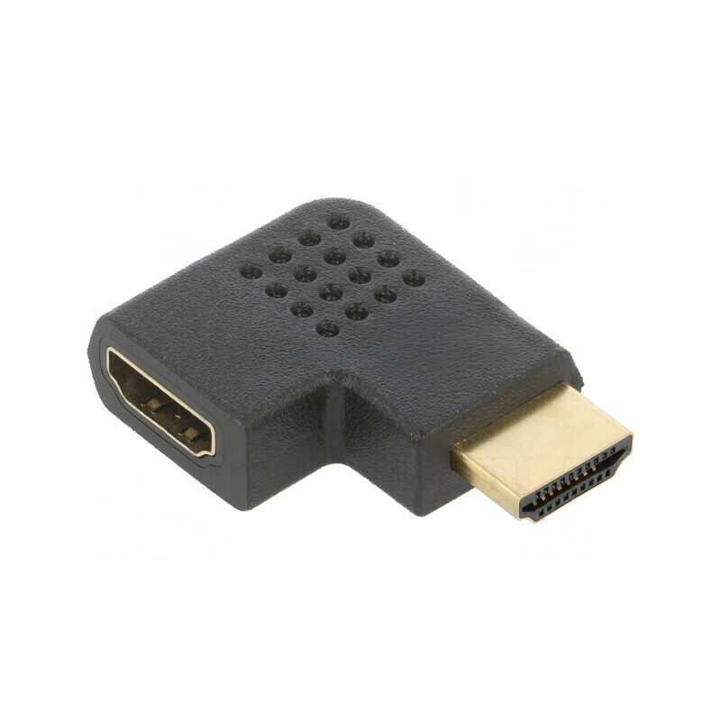 Adaptor HDMI 1.4 90° Negru soclu mufă | Electronic-mag.ro | Componente Electronice
