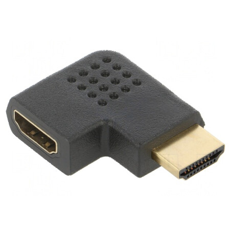 Adaptor HDMI 1.4 90° Negru soclu mufă | Electronic-mag.ro | Componente Electronice