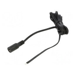 Cablu DC 5,5/2,1 2x0,5mm2 soclu drept negru și gri | Electronic-mag.ro | Componente Electronice