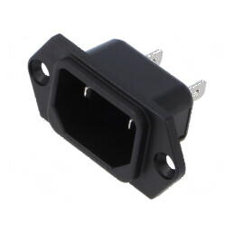 Conector alimentare AC soclu tată 10A 250VAC IEC 60320 C18 | Electronic-mag.ro | Componente Electronice