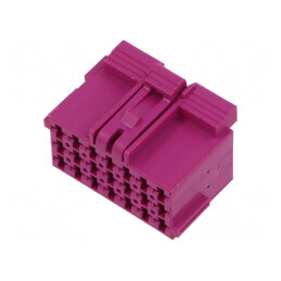 Conector automotive mufă mamă JPT 21 purpurie pe cablu | Electronic-mag.ro | Componente Electronice