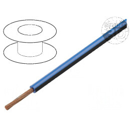 Cablu FLRY-B 1x0,5mm2 litat Cu PVC albastru-negru 60V | Electronic-mag.ro | Componente Electronice