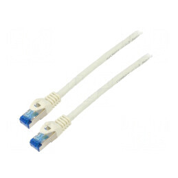Cablaj Patch cord S/FTP 6a CCA LSZH alb 1m 26AWG | Electronic-mag.ro | Componente Electronice