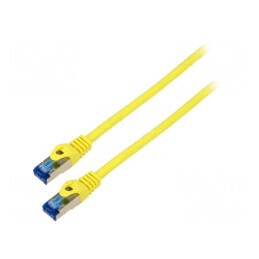 Cablul patch S/FTP 6a litat CCA LSZH galben 1m 26AWG | Electronic-mag.ro | Componente Electronice