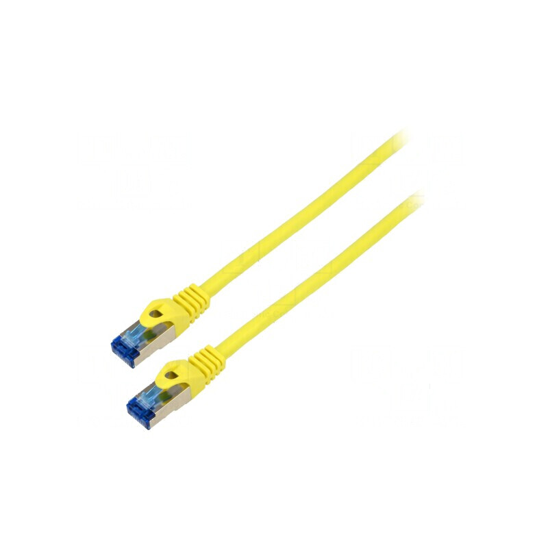 Cablul patch S/FTP 6a litat CCA LSZH galben 1m 26AWG | Electronic-mag.ro | Componente Electronice
