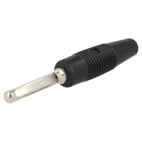 Conector banană 4mm 16A 60VDC negru neizolat | Electronic-mag.ro | Componente Electronice