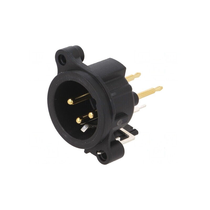 Conector XLR soclu tată 3 PIN THT negru 6A | Electronic-mag.ro | Componente Electronice Conector XLR soclu tată 3 PIN THT negru 6A | Electronic-mag.ro | Componente Electronice