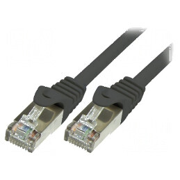 Cablaj patch F/UTP 5e 1m CCA PVC negru 26AWG | Electronic-mag.ro | Componente Electronice