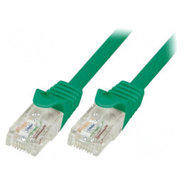 Patch cord U/UTP 6 litat CCA PVC verde 1m 24AWG | Electronic-mag.ro | Componente Electronice