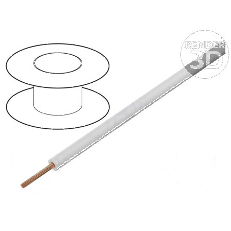 Cablu FlexiPlast-E 1x0,5mm2 litat Cu alb 500V 10A | Electronic-mag.ro | Componente Electronice