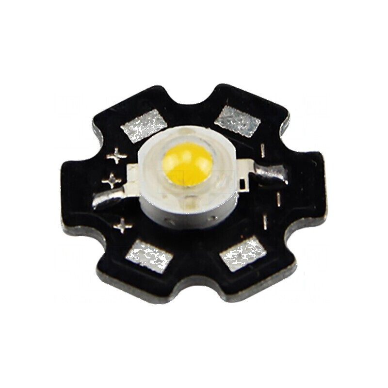 LED GALBEN STAR 1W 140° λd: 585-595nm 75-105lm | Electronic-mag.ro | Componente Electronice