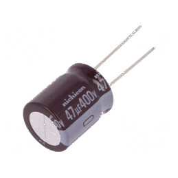 Condensator electrolitic THT 47uF 400VDC 16x20mm ±20% 520mA | Electronic-mag.ro | Componente Electronice