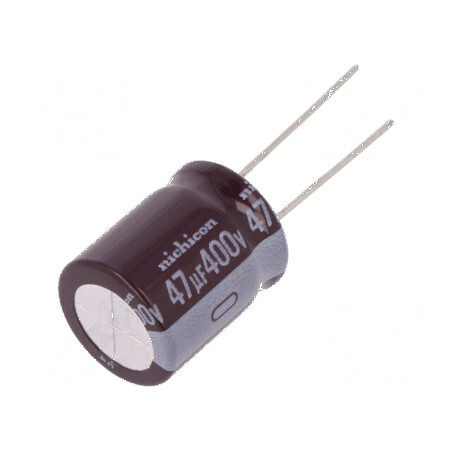 Condensator electrolitic THT 47uF 400VDC 16x20mm ±20% 520mA | Electronic-mag.ro | Componente Electronice