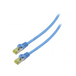 Patch cord S/FTP 6a 0,5m LSZH albastru 27AWG | Electronic-mag.ro | Componente Electronice