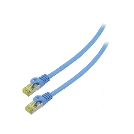 Patch cord S/FTP 6a 0,5m LSZH albastru 27AWG | Electronic-mag.ro | Componente Electronice