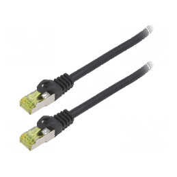 Cablul patch S/FTP 6a litat Cu LSZH negru 0,5m 27AWG | Electronic-mag.ro | Componente Electronice