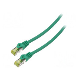 Patch cord S/FTP 6a 0,5m verde LSZH 27AWG | Electronic-mag.ro | Componente Electronice
