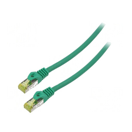 Patch cord S/FTP 6a 0,5m verde LSZH 27AWG | Electronic-mag.ro | Componente Electronice