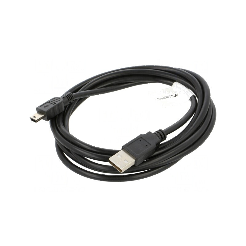 Cablu USB 2.0 A la B mini 1,8m negru aurit | Electronic-mag.ro | Componente Electronice Cablu USB 2.0 A la B mini 1,8m negru aurit | Electronic-mag.ro | Componente Electronice