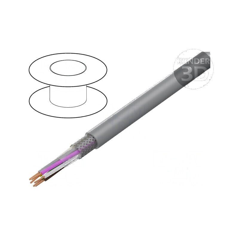 Cablu ecranat LiY-CY 6x0,34mm2 cu prindere PVC | Electronic-mag.ro | Componente Electronice