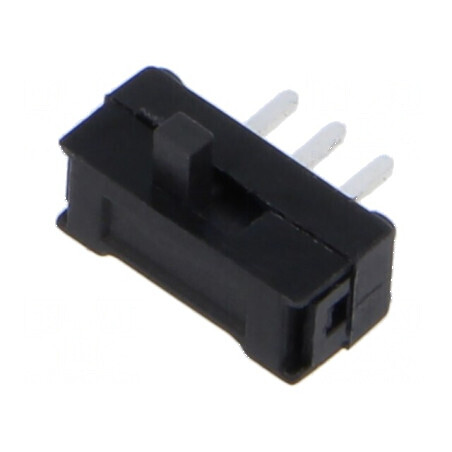 Comutator glisant SPDT 0,1A/12VDC ON-ON THT | Electronic-mag.ro | Componente Electronice