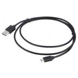 Cablu USB 2.0 A la Micro B 1m Negru Aurit | Electronic-mag.ro | Componente Electronice