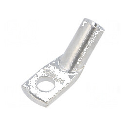 Vârf inelar tubular M6 16mm2 crimpat pe cablu unghi 45° | Electronic-mag.ro | Componente Electronice