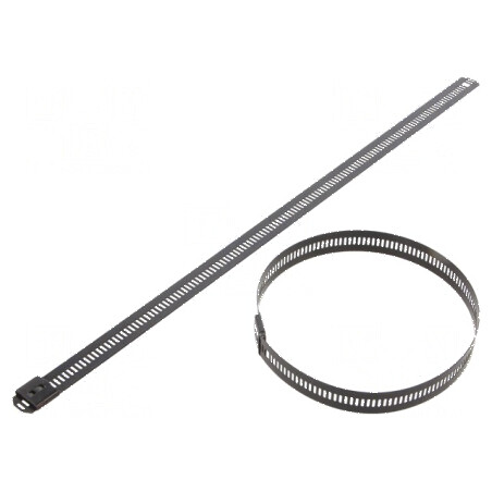 Colier de strângere negru perforat 300mm x 12mm 1112N | Electronic-mag.ro | Componente Electronice